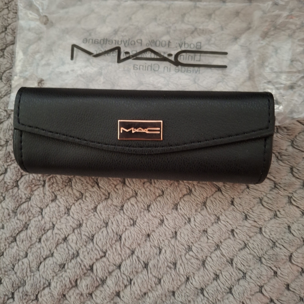 MAC Black Lipstick  Case with Logo